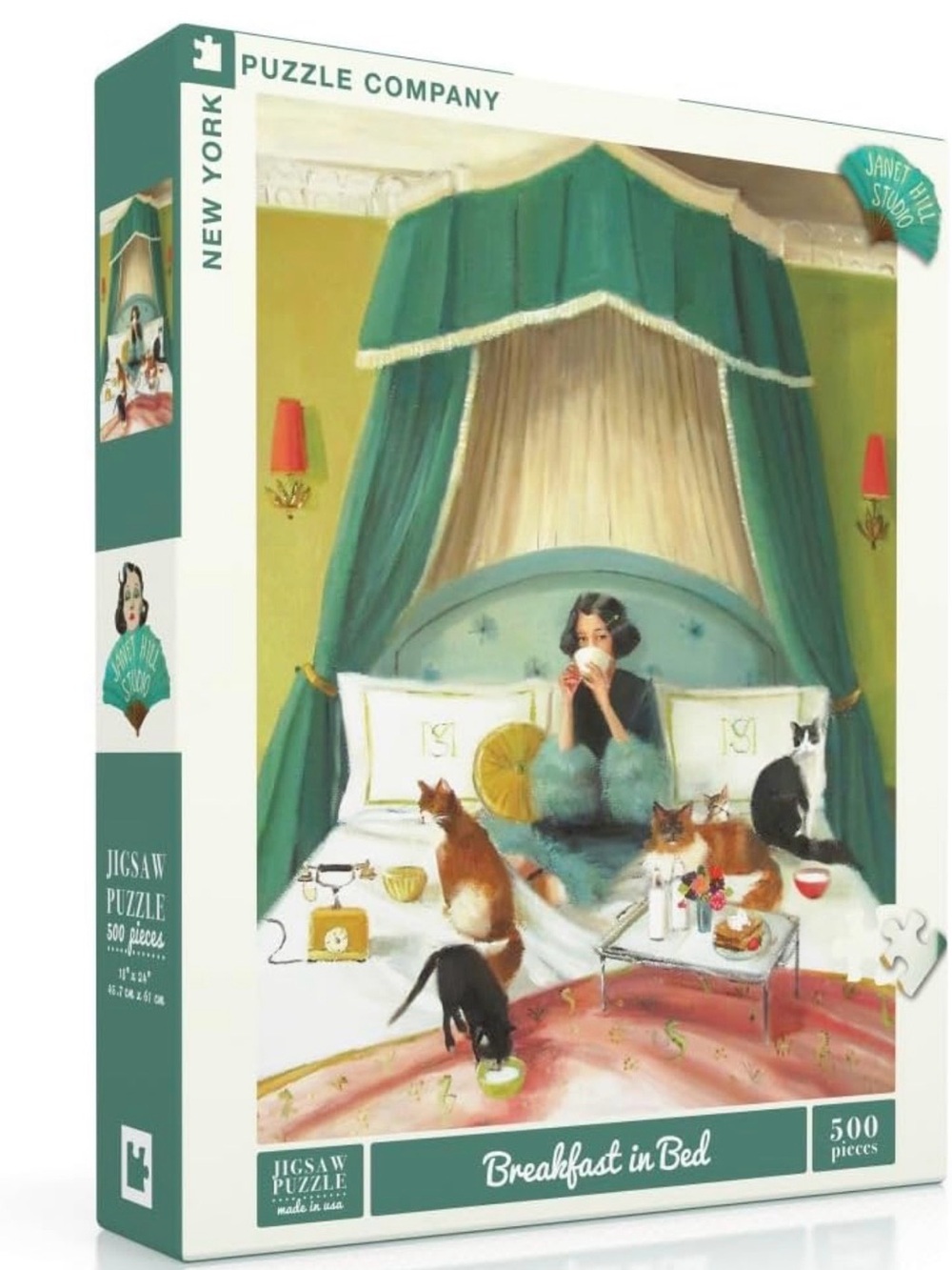 New York Puzzle Company 'Breakfast in Bed' Jigsaw Puzzle - Green Canopy Artwork